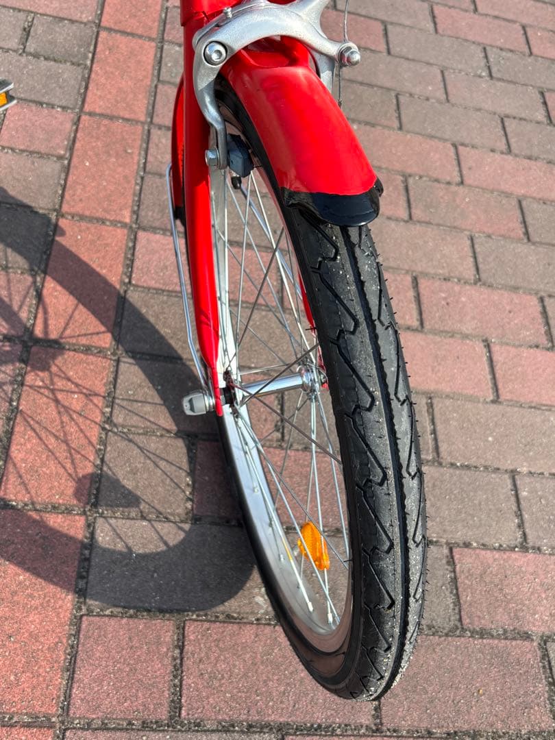 新品タイヤに6段変速機付・折り畳みミニベロ(20㌅)お引取りでも、配達も可能]