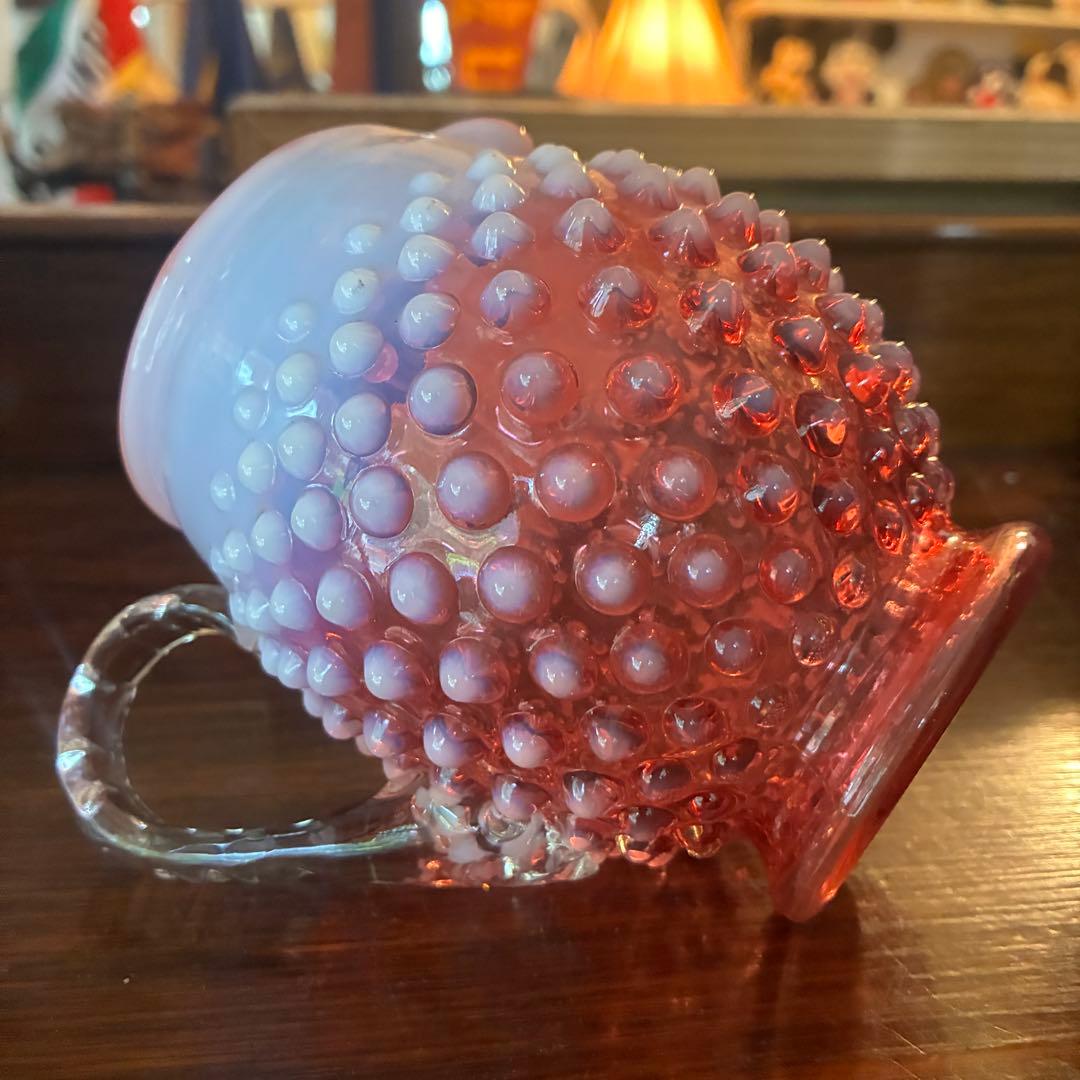 希少品！50's〜オールドフェントンFentonクランベリーオパールセント水差し