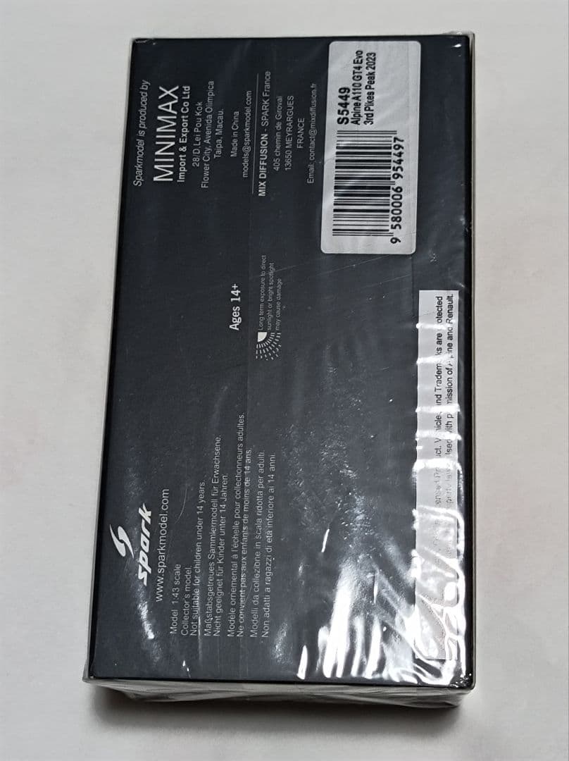 ミニカー Alpine A110 GT4 Evo 3rd Pikes Peak 2023