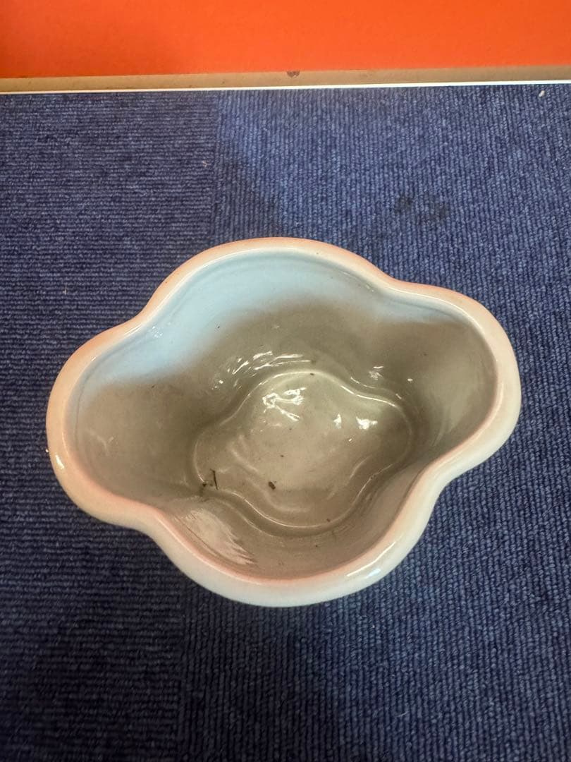 1637 中国骨董　大清乾隆年製銘　色絵付け 盆栽鉢植木鉢  時代物