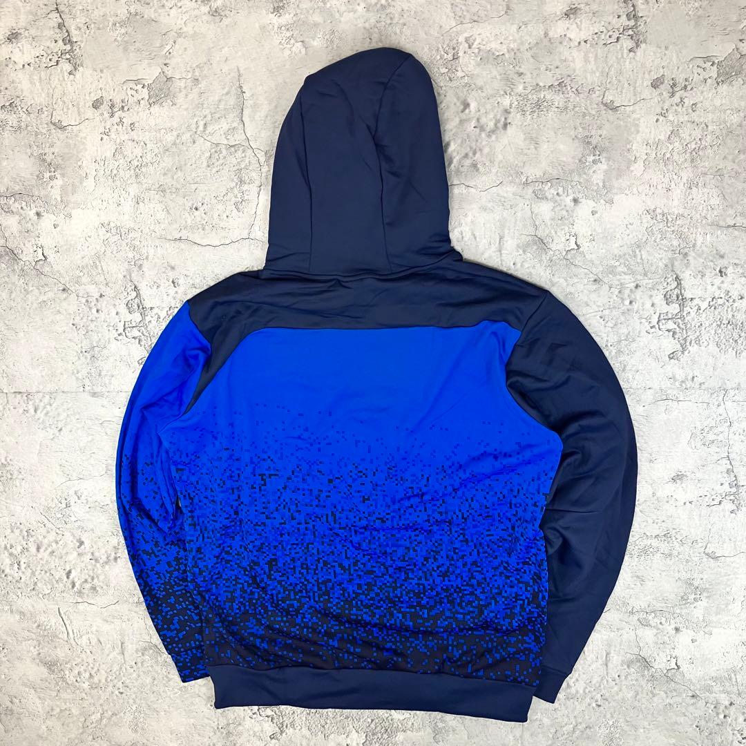 北海道日本ハムファイターズ フリースパーカー オークリー 古着 刺繍 紺青 XL