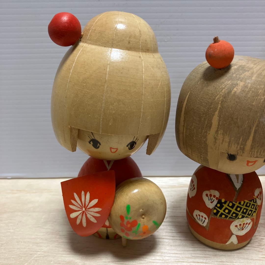 E-壁 昭和レトロ こけし 卯三郎 創作こけし 近代こけし 3体セット まとめ