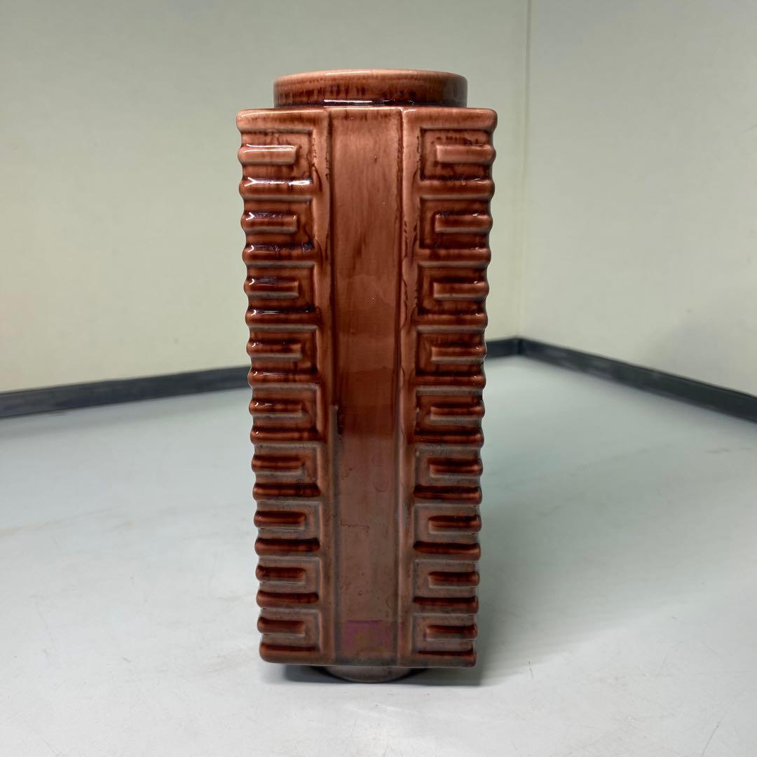 【茶道具】横石嘉助造　長崎三彩　杓立（共箱）天然忌に