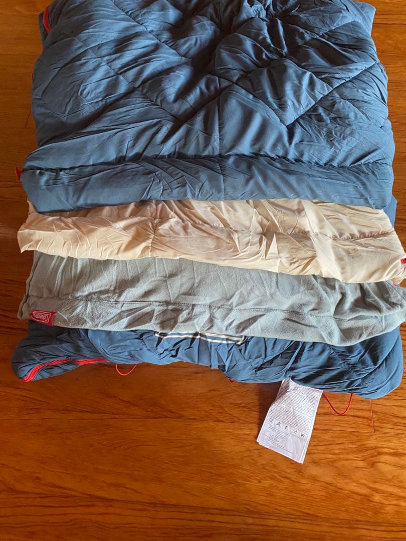 Coleman3構想（外、内、薄手内） 真冬〜夏まで調整可能な高機能　寝袋