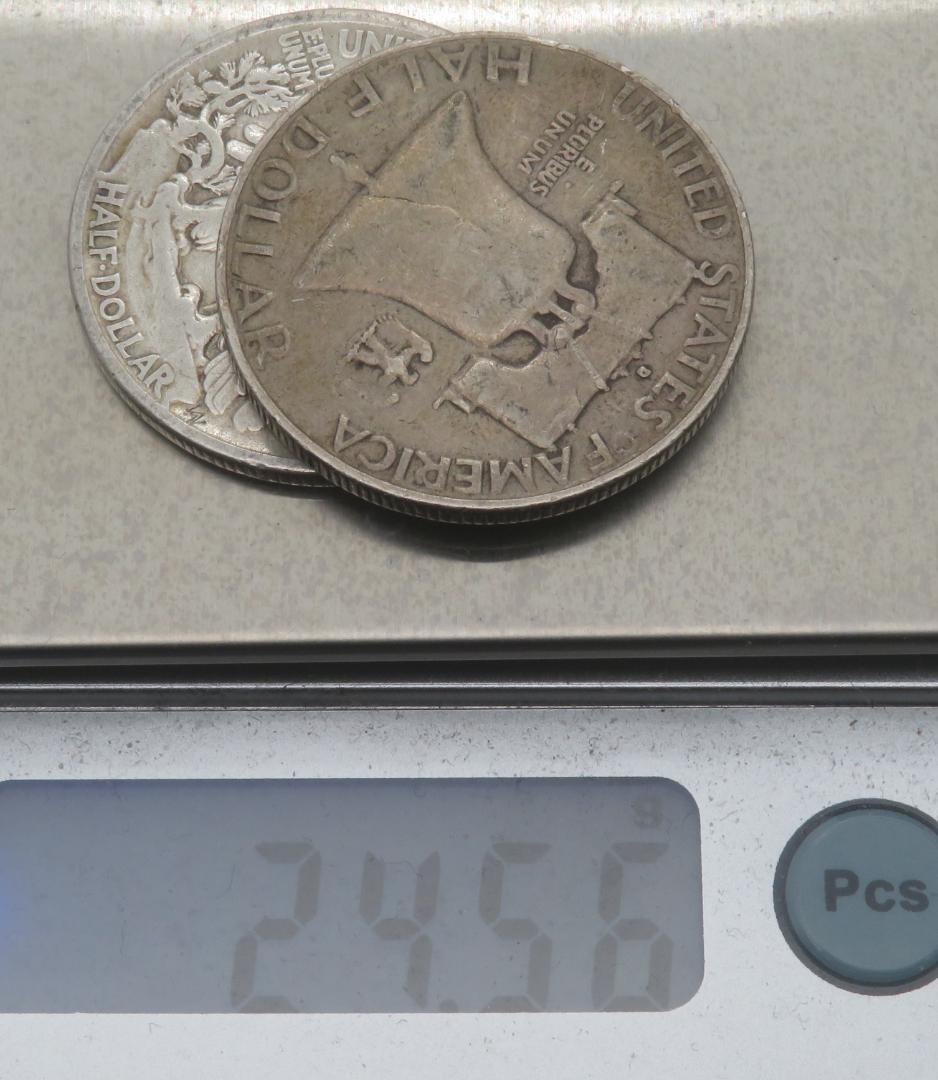 A23、アメリカ銀貨 ハーフ ダラー 銀900まとめて2枚 本物保証