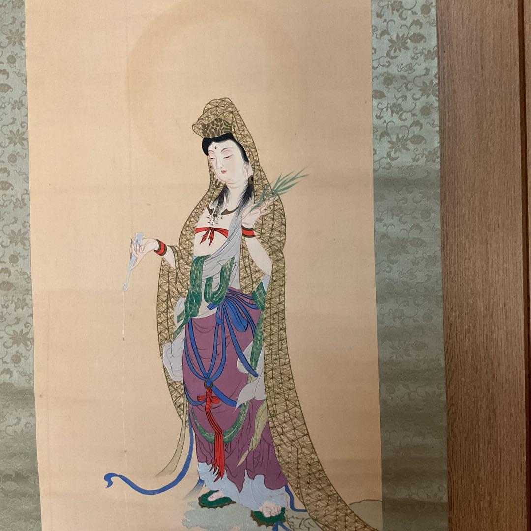 橋本雅邦 【 国宝 悲母観音図 狩野芳崖 】 橋本雅邦による、写画