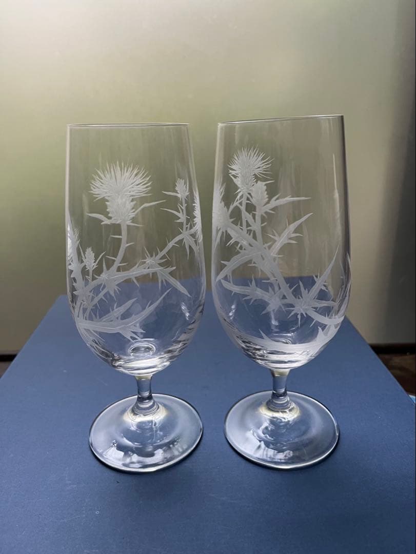 【彫刻部分は作家手作り】アザミ ペアタンブラー