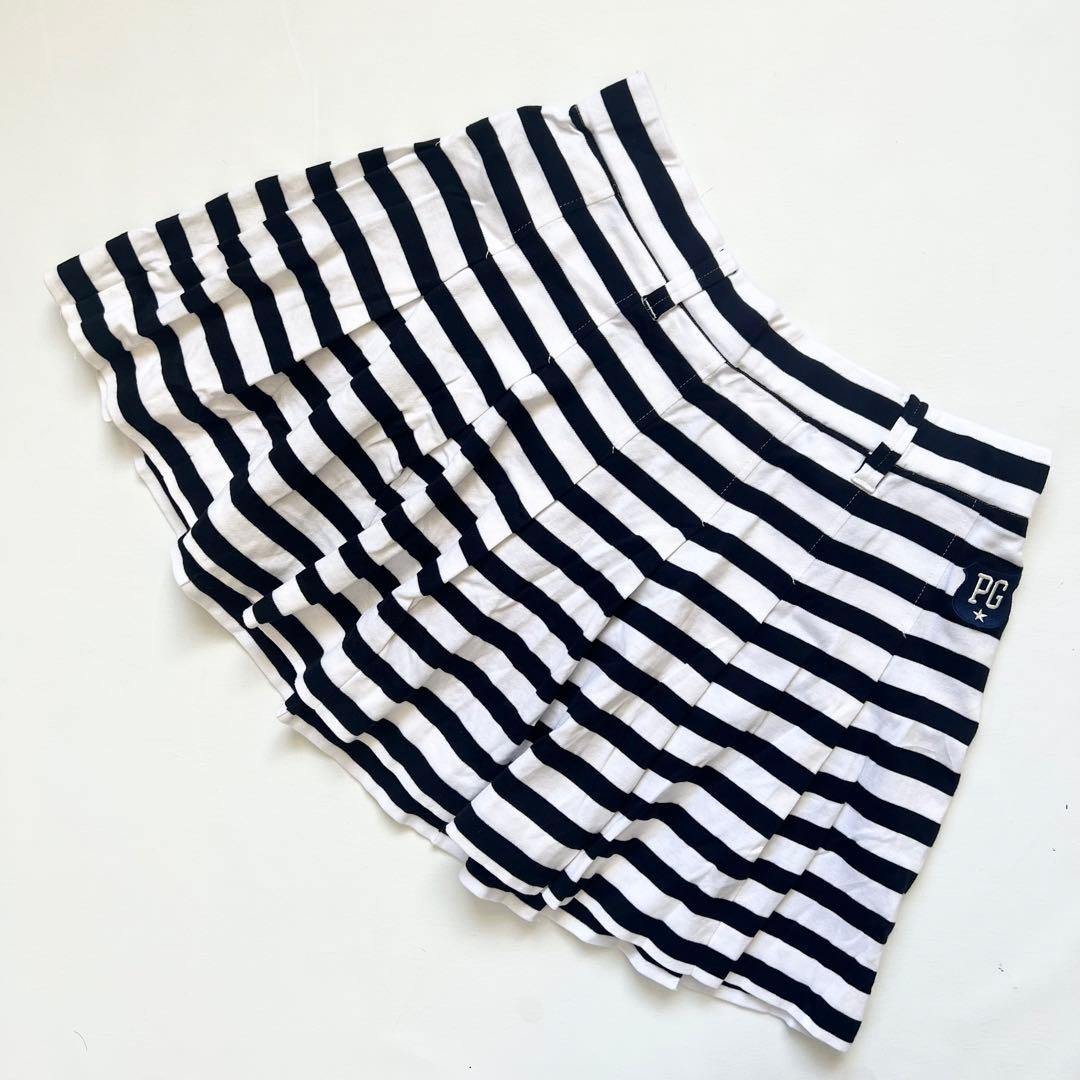 PearlyGates パーリーゲイツ　ボーダー　セットアップ　スカート フリル