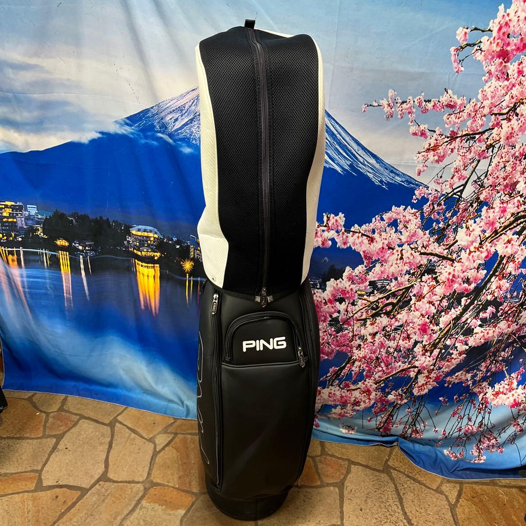 寶BT-1058 PING KARSTEN 白黒 キャディバッグ