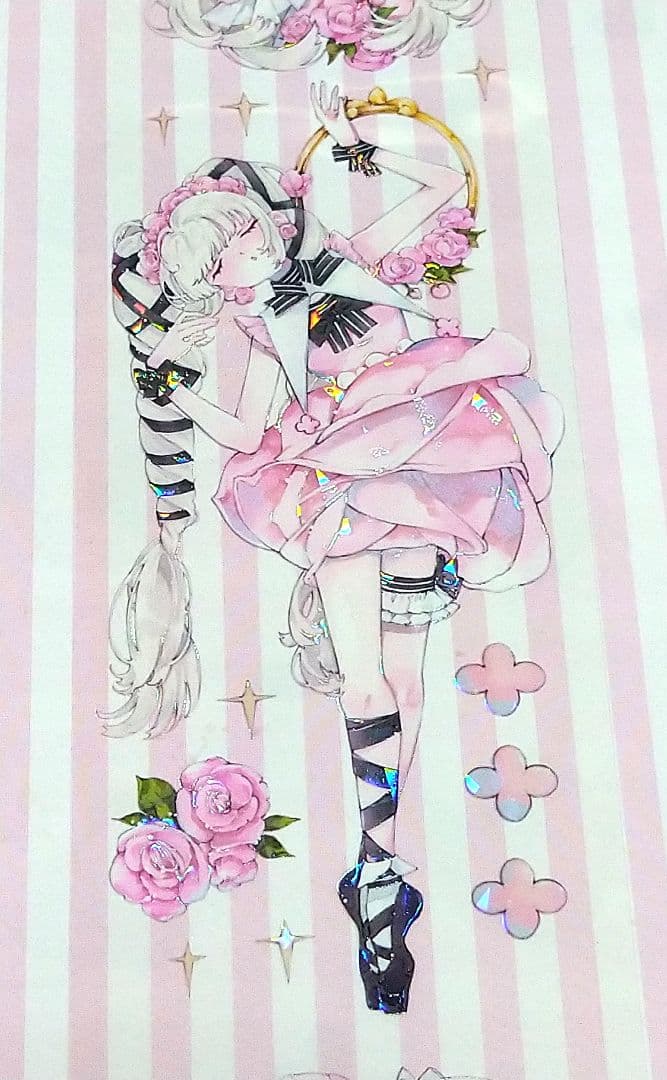 J1096＃月下蔷薇(贝壳光)新七天切り売り海外人物マステ女の子