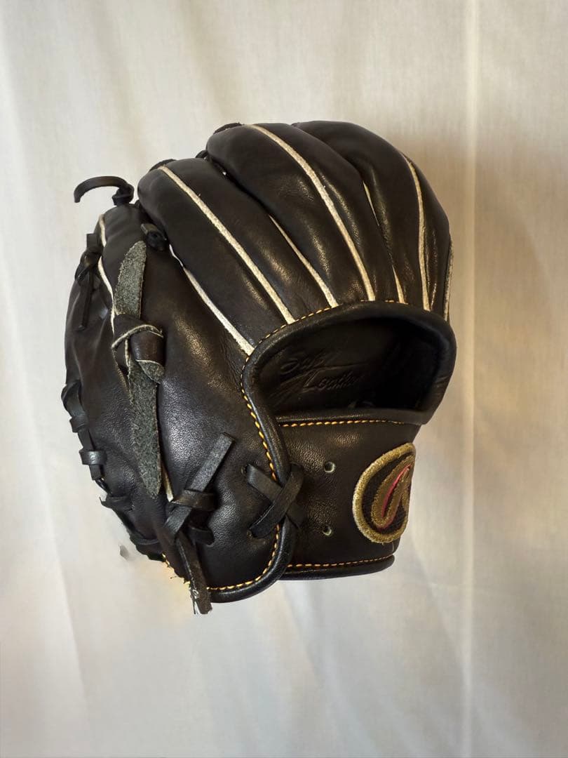 Rawlings 野球グローブ 黒 右投げ用　一般軟式　高級