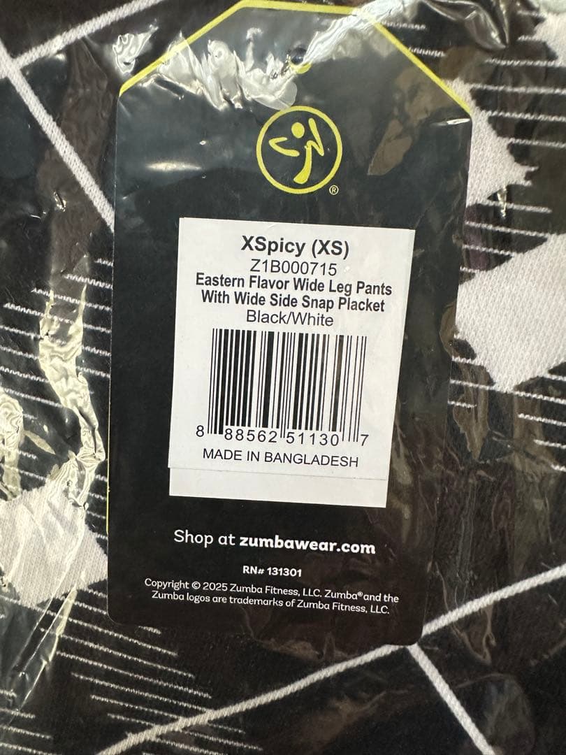 新品　正規品　ズンバ　X S ワイド　レッグ　パンツ