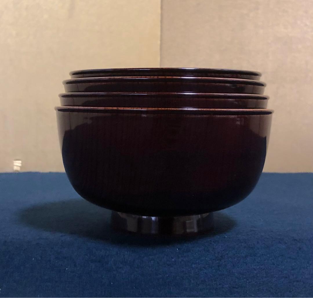 《レ》木芸家 田中重希 欅 四ツ椀4客 日本工芸会会員 共箱 251201お2