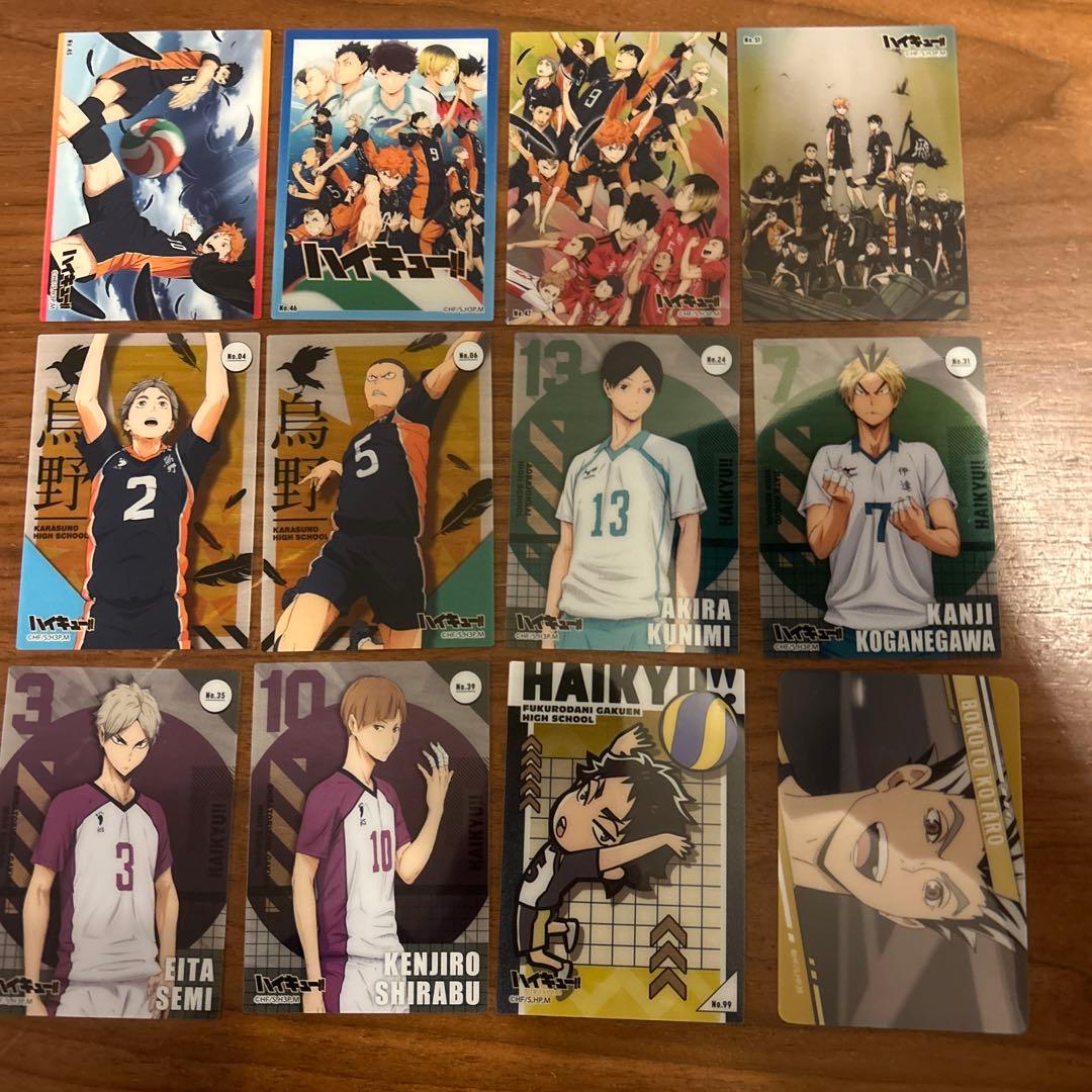 ハイキューシール、クリアカード、キーホルダー、缶バッジ