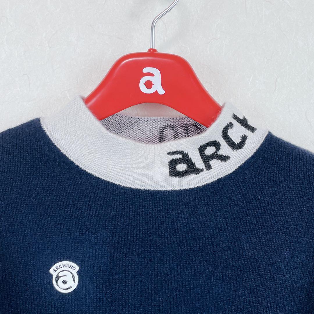 新品２４FW archivio カシミヤ100％ハイネックセーター 38号