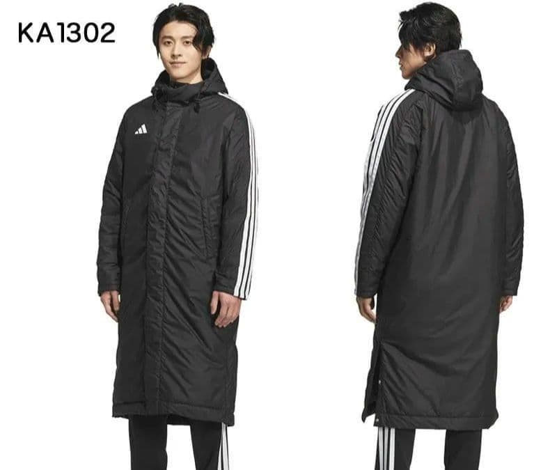 ★新品★adidasアディダス ベンチコート 黒・白【XL】