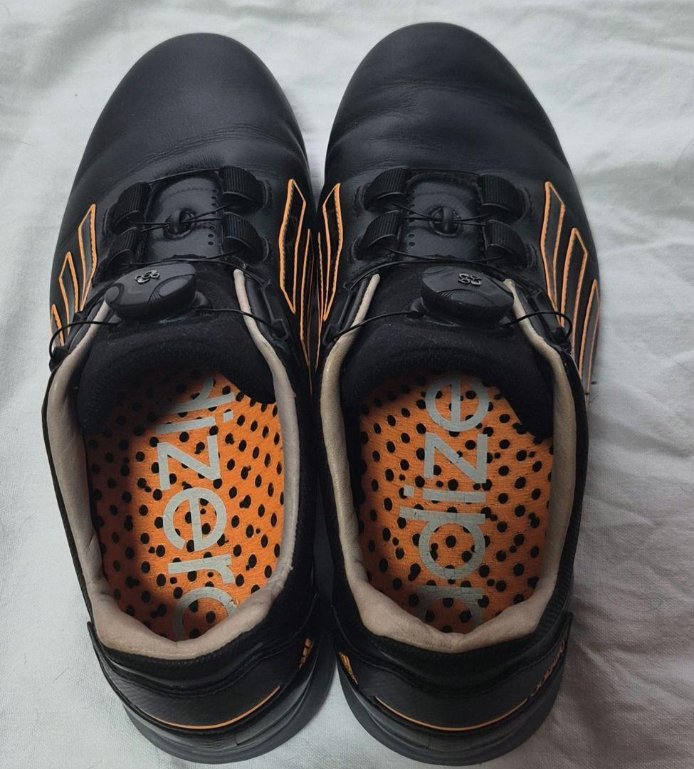 adidas adizero ゴルフシューズ 黒/オレンジ　男女兼用