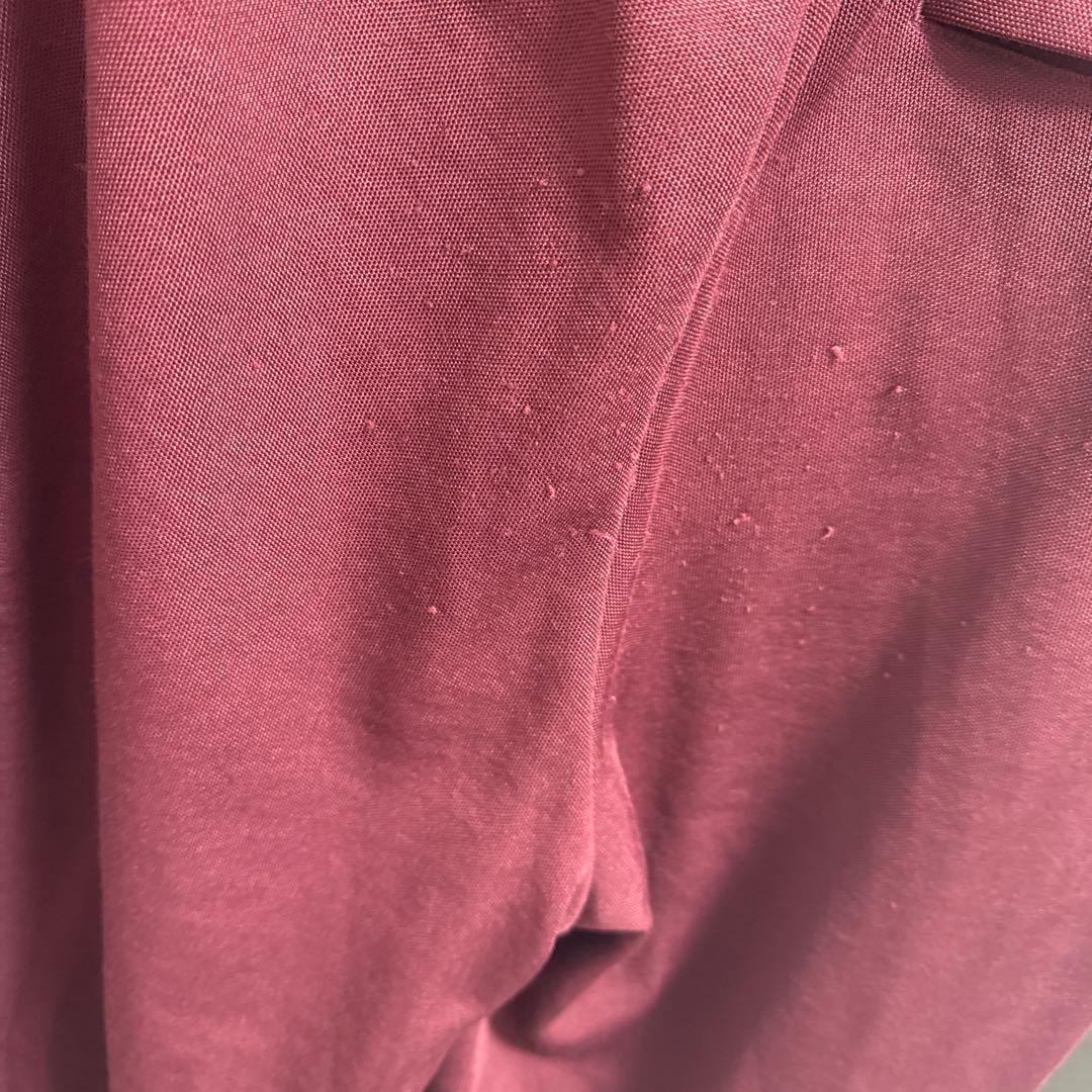 バーガンディ ジャージパンツ サイドストライプ ラコステ ジャージ