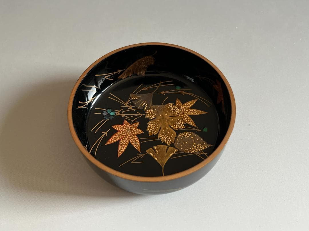 青森絋一　輪島塗　吹寄蒔絵　大棗　茶道具　薄茶器