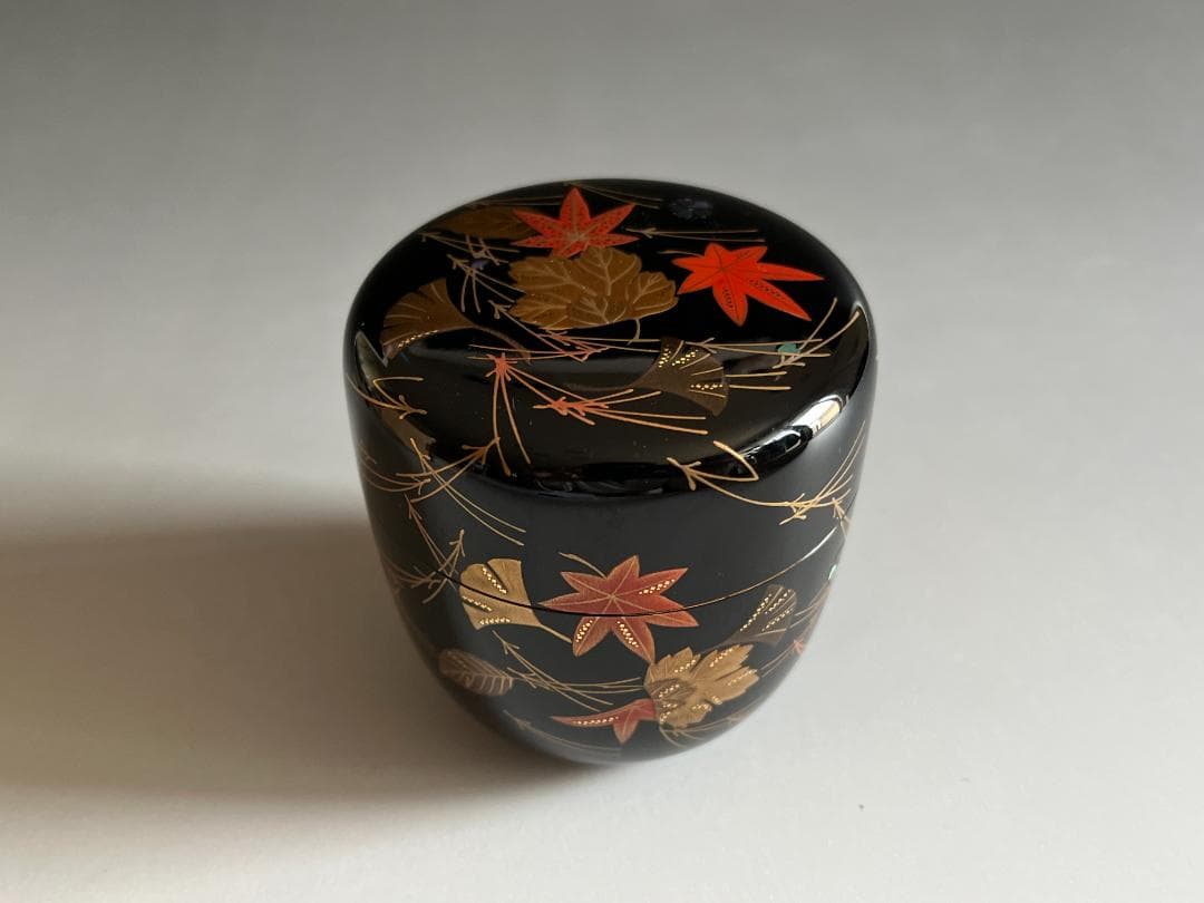 青森絋一　輪島塗　吹寄蒔絵　大棗　茶道具　薄茶器