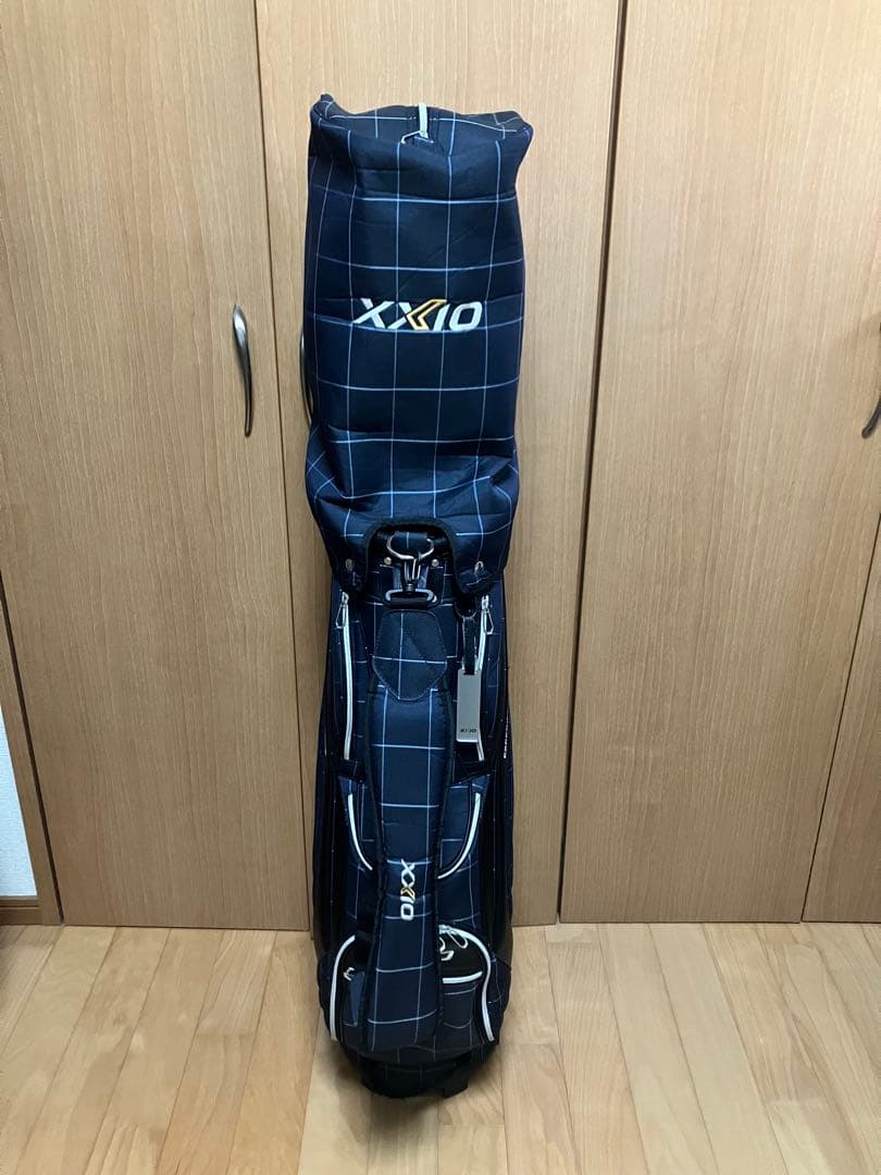 ダンロップXXIO チェック柄キャディバッグ ネイビー GGC-X142