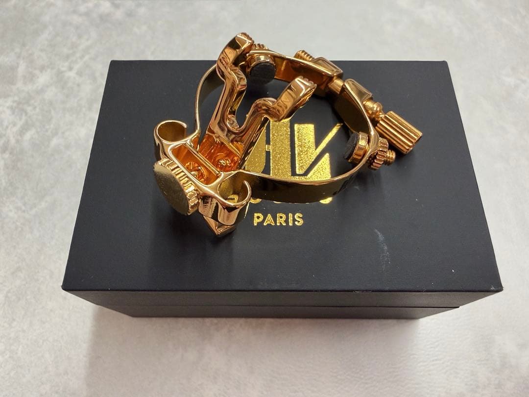 Ligature JLV アルトサックス リガチャー 24金メッキ