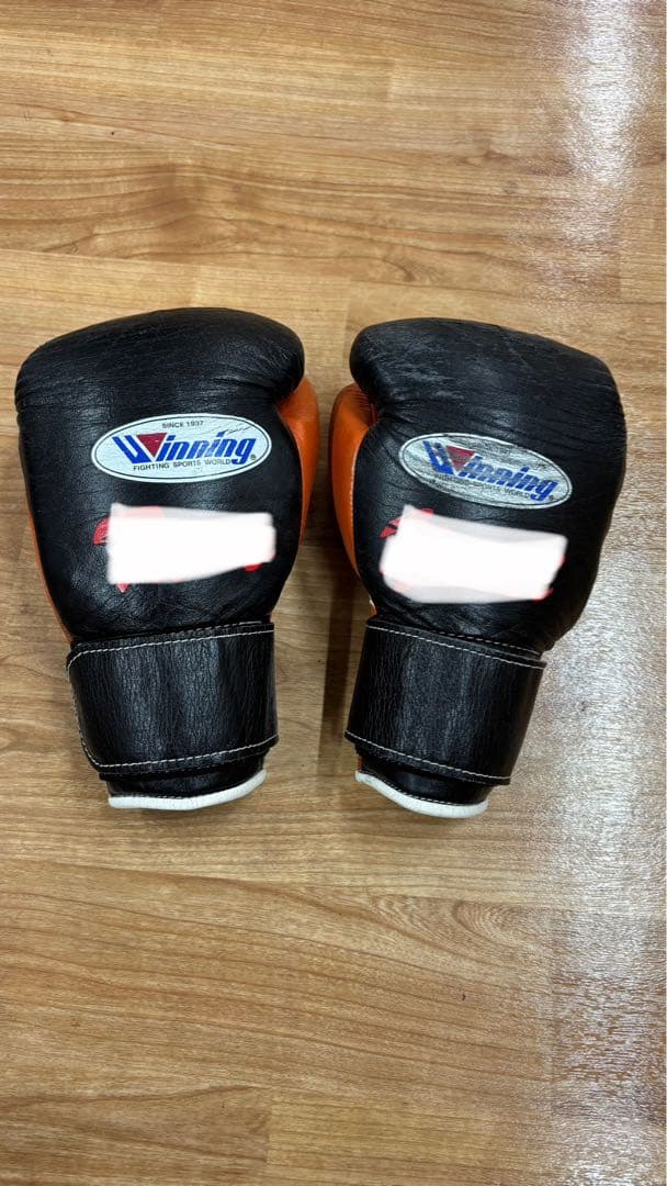 Winning ボクシンググローブ ブラック/オレンジ