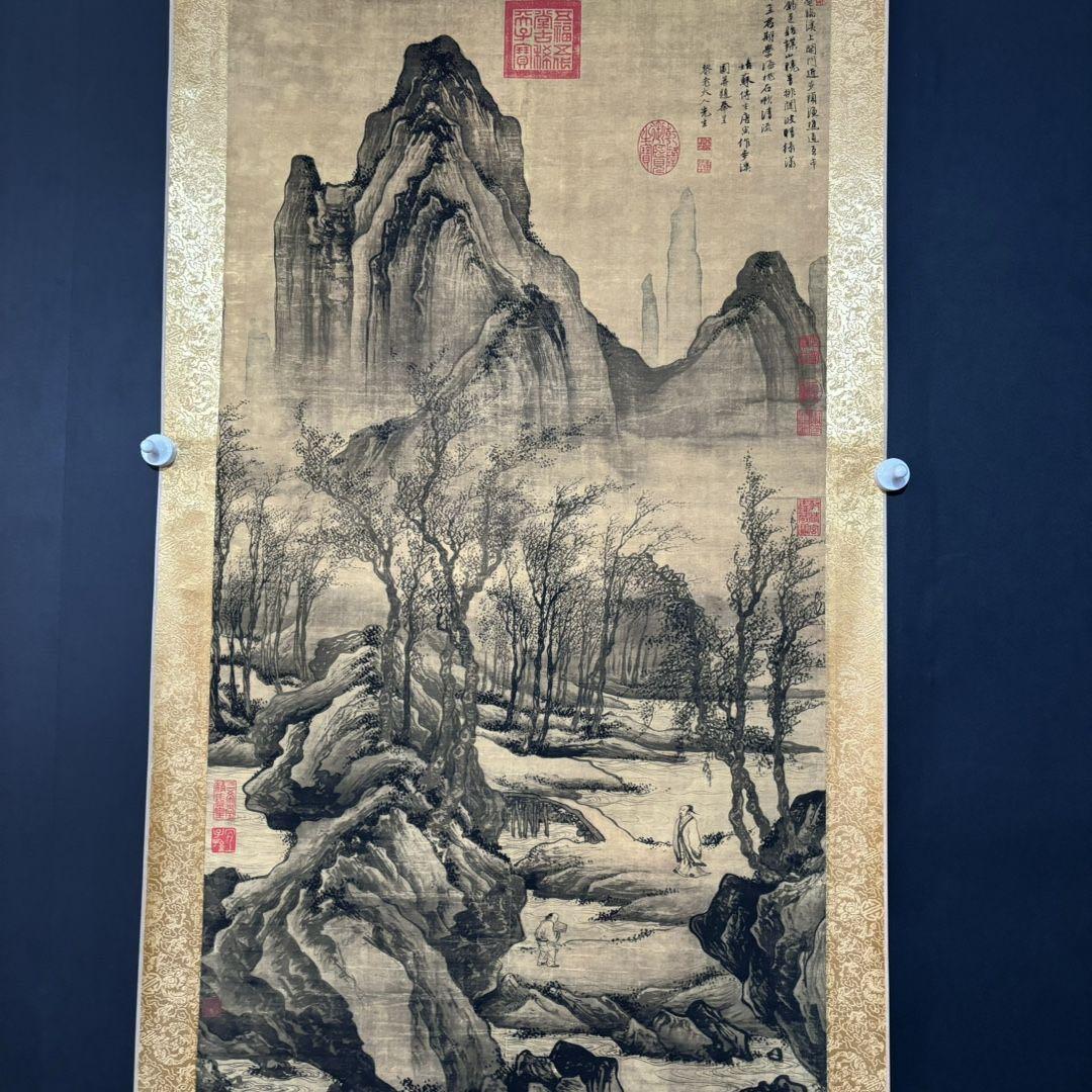 【特価】唐寅 松路風声 掛け軸 中堂｜中国山水画｜新中式・開運インテリア