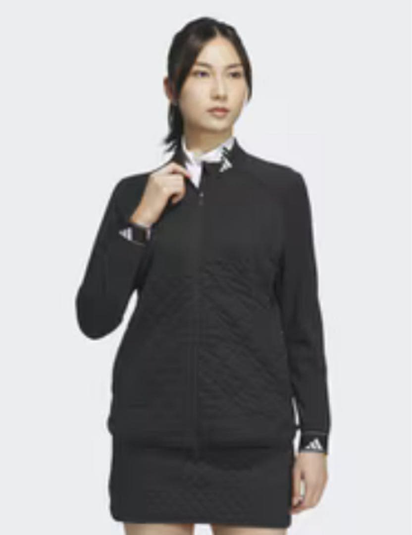 XL アディダス　ゴルフ　キルトレイヤード フルジップジャケット　レディース