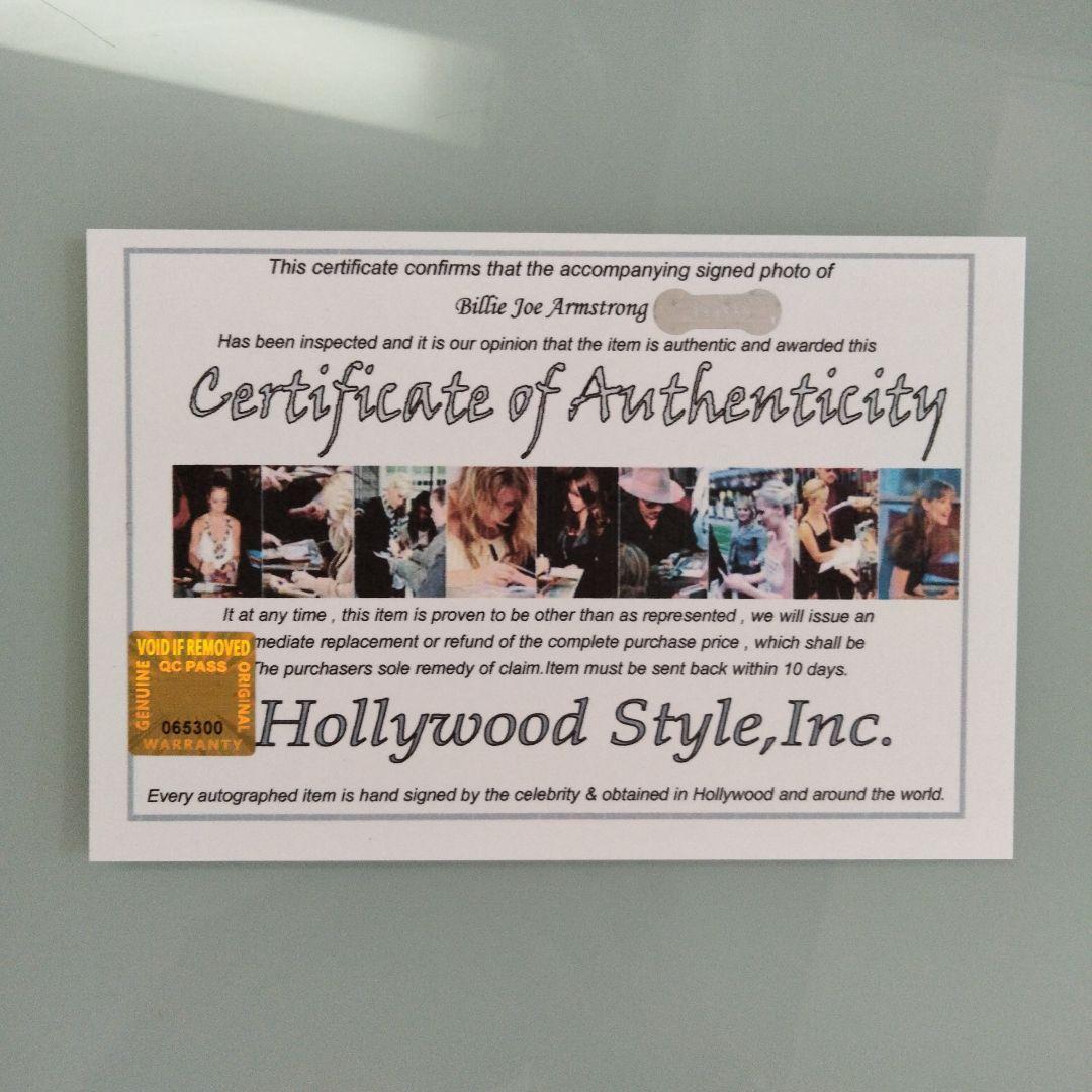 セール中…ビリー・アームストロング直筆サイン入り2Lサイズ写真 グリーン・ディ