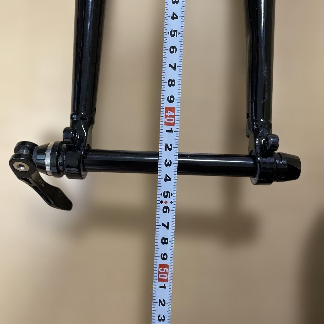 クロモリ製MTBフロントフォーク 肩下430mm 15x110mm 中古 訳あり