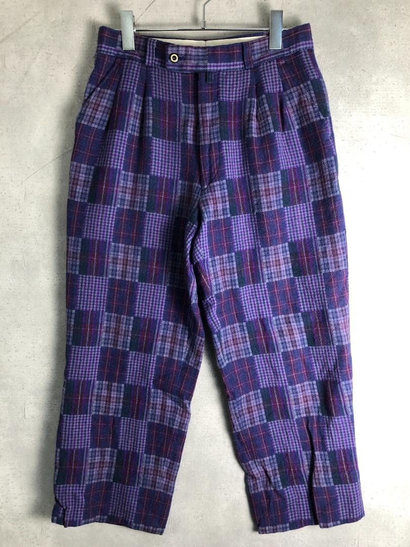 KENZO GOLF パッチワーク風 チェック パンツ 0-64-832