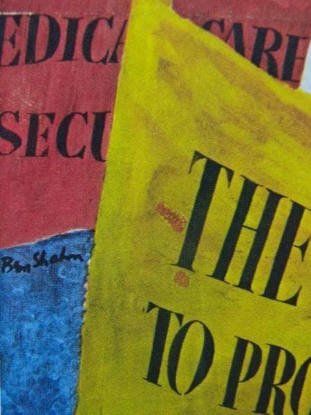 Ben Shahn、Begun to fight、大判希少画集画、新品額装付