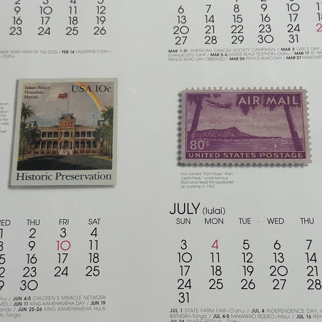 94年旧ロゴHAWAIIAN AIRハワイアン航空オリジナルカレンダーポスター2