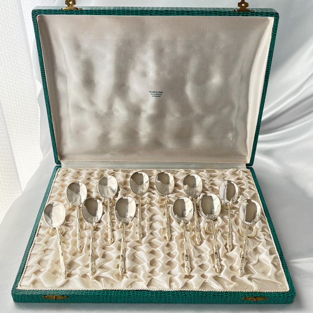 【SFAM】 ロシア様式のアイスクリームスプーン 12本組 仏蘭西 13.5cm