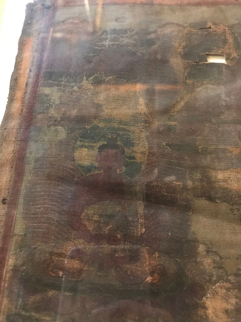 タンカ 仏画 肉筆 骨董 十一面観音 額付き