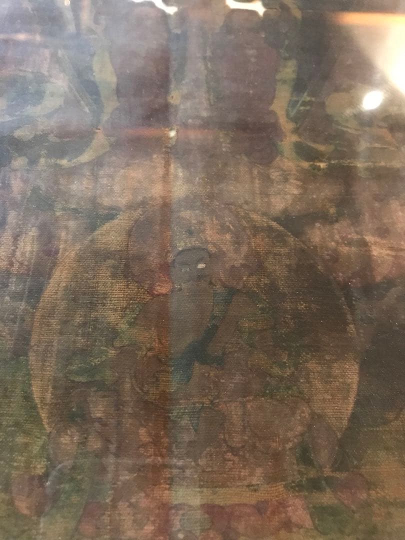 タンカ 仏画 肉筆 骨董 十一面観音 額付き