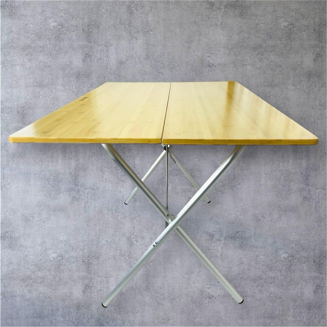 【美品】 peakワンアクションテーブル　竹 【ハイ&ロングタイプ】