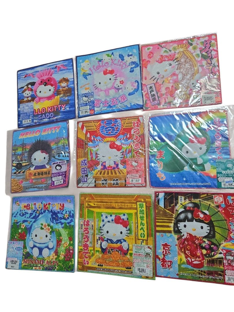 【昭和レトロ物】キティーご当地ハンカチオルゴール下敷き日よけシャーペンストラップ