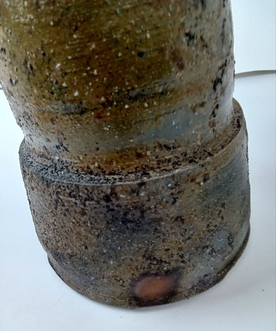 備前焼 耳付花入 花器 花瓶【人間国宝 伊勢崎淳】茶道 華道 美術品 工芸品