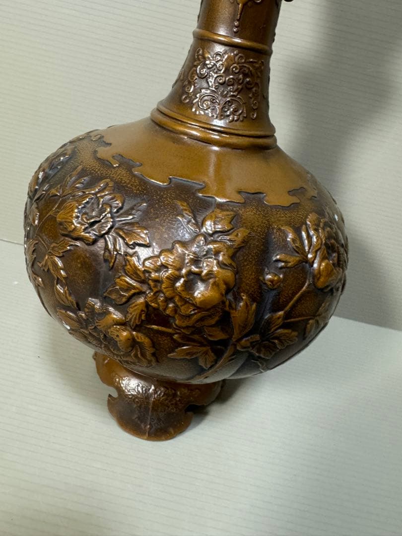 2307  高岡銅器★ 金工作家 村田宏　双耳花瓶