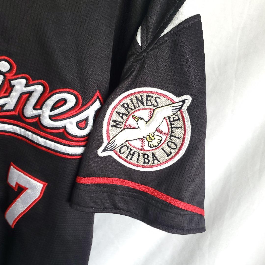 希少 DESCENTE 千葉ロッテマリーンズユ 鈴木大地 レプリカニフォーム黒