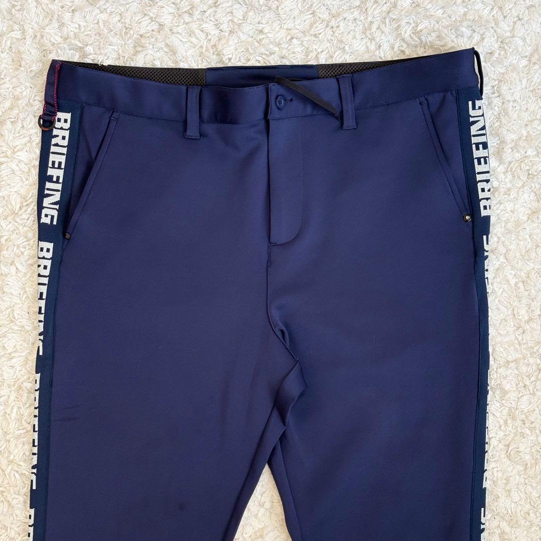 ✨XL✨サイドロゴスリムパンツ 大きいサイズ ネイビー ブリーフィング 長ズボン