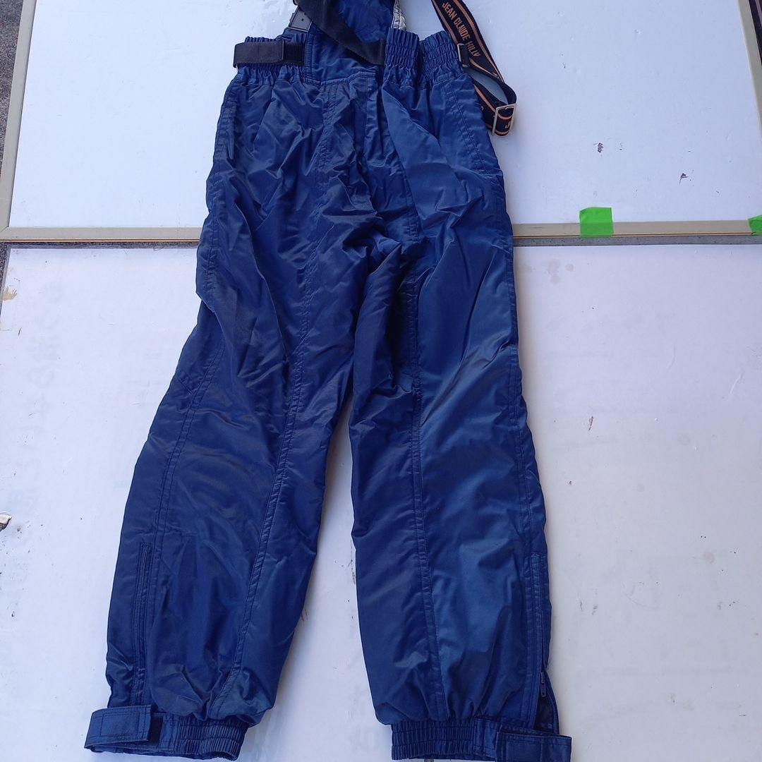 スキーウェア メンズ 緑と青のナイロン製