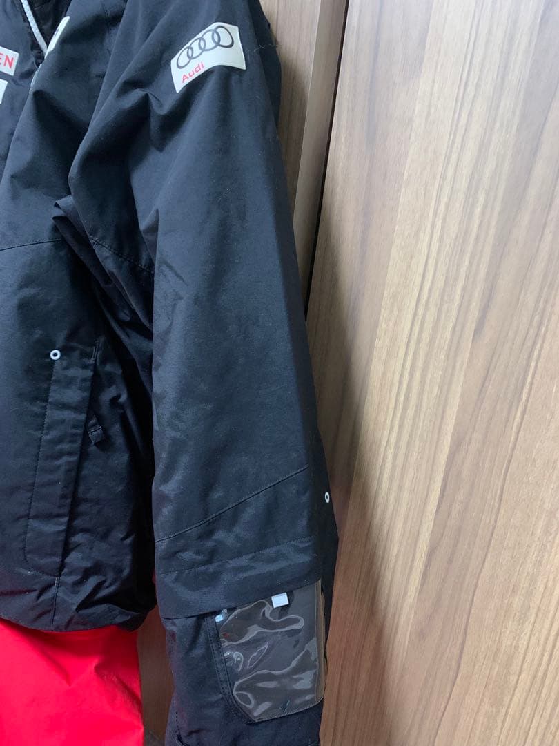 DESCENTE 子ども用スキーウェア 黒/赤