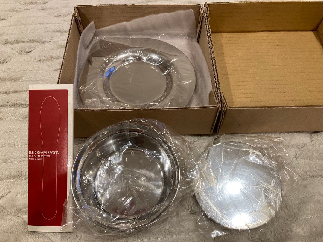 アイスクリームカップ 18-8ステンレス鋼製