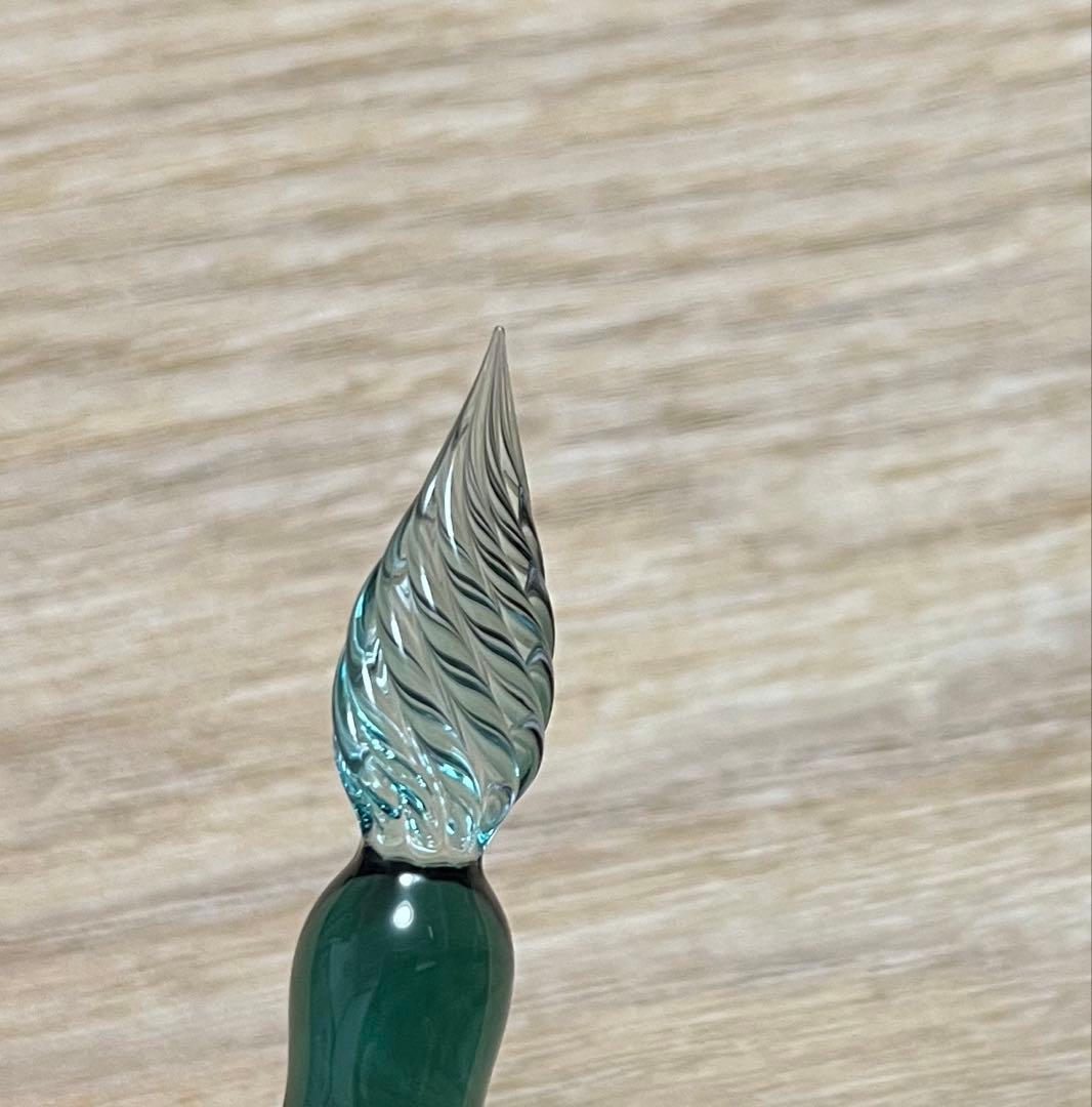 pentonote オリジナル ガラスペン しのぶの翠色。