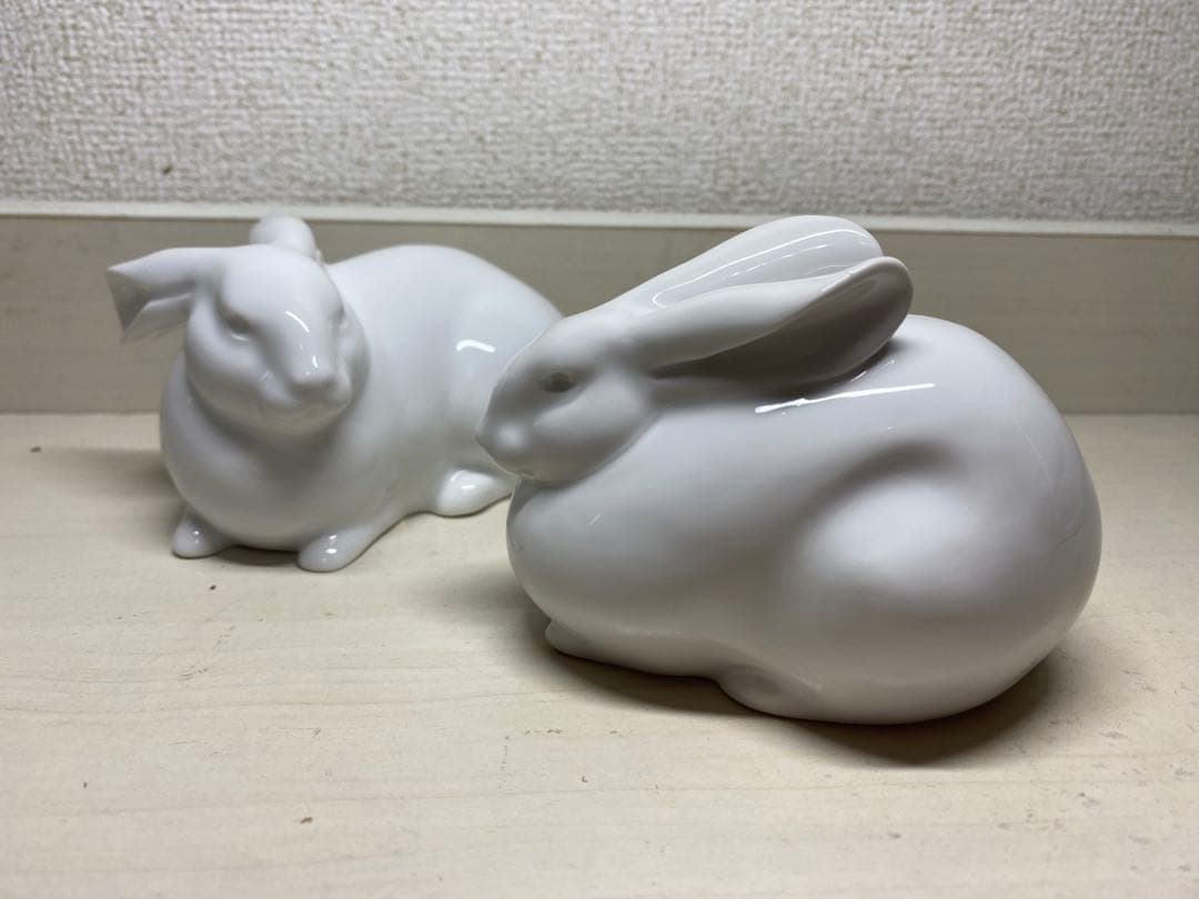 大倉陶園 うさぎ 置物 2個セット