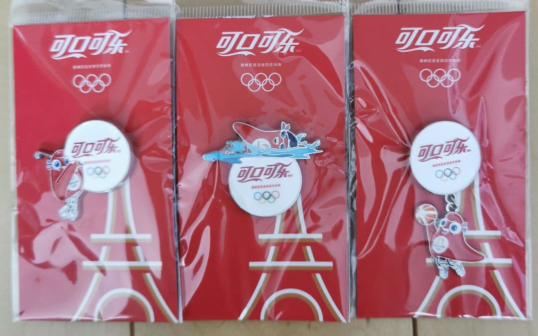 【2024 パリ オリンピック】ピンバッジ コカコーラ中国 ノベルティ 非売品