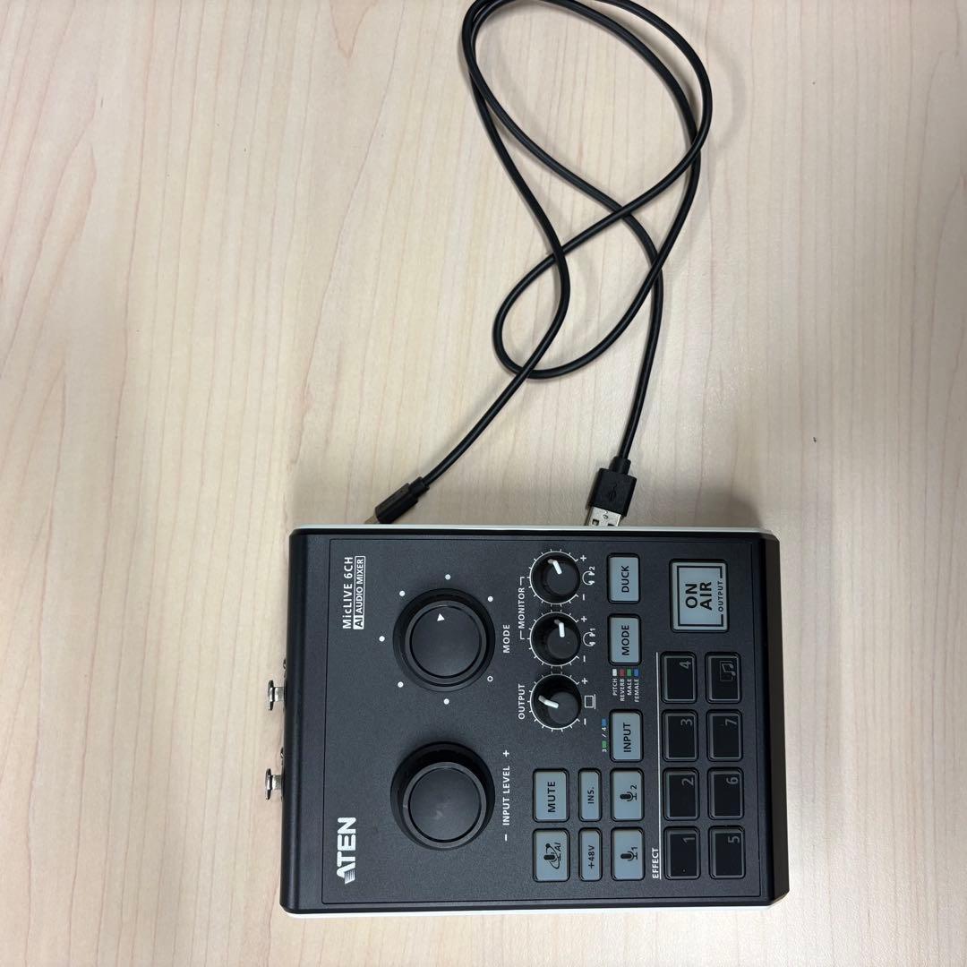 ATEN UC8000 ポッドキャスト用AIオーディオミキサー MicLIVE